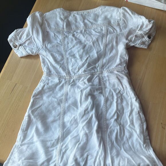 Anthropologie Pilcro White Denim Button-Up Dress 2P - Picture 5 of 5